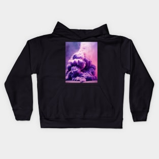 purple smoke Kids Hoodie